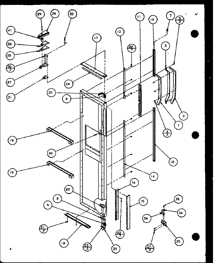 FZ DOOR Diagram and Parts List for 36588 P1108402W Litton Refrigerator