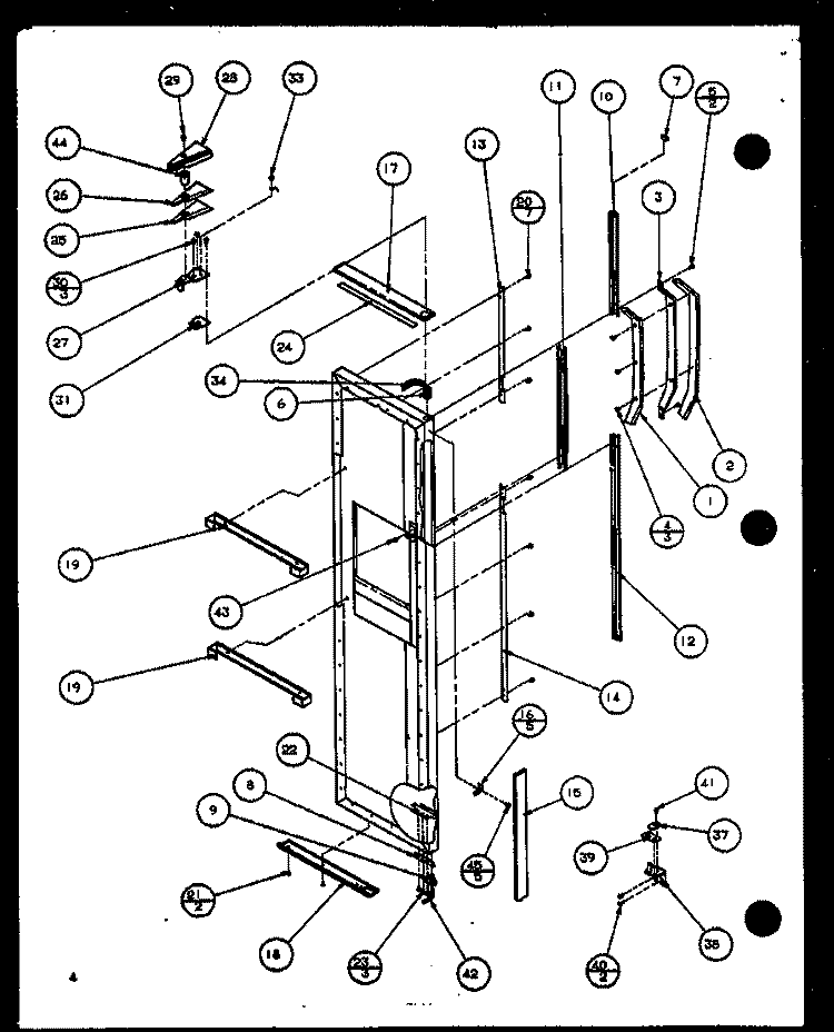 FZ DOOR Diagram and Parts List for SZDE25KB P1116802W Amana Refrigerator