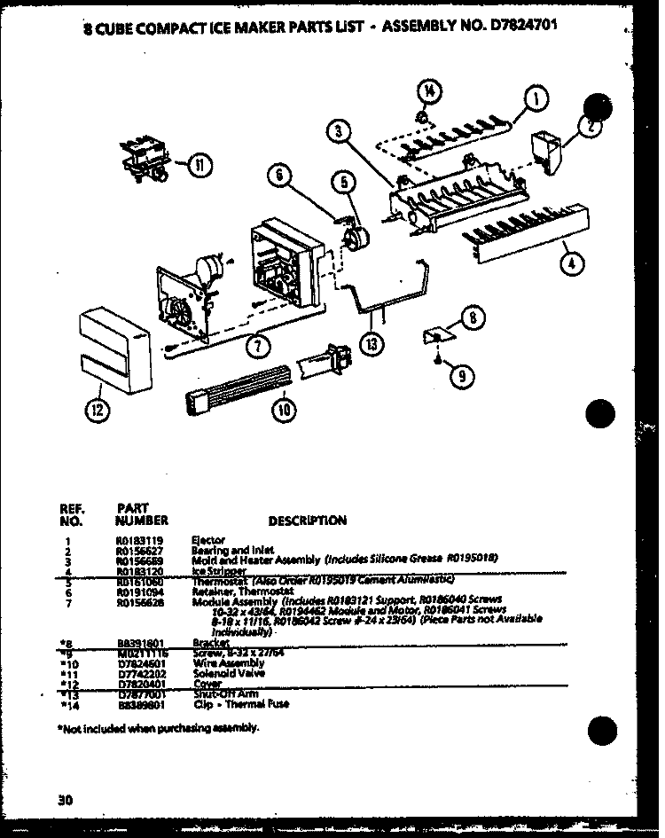 ICE MAKER Diagram and Parts List for SZDE25KB P1116802W Amana Refrigerator