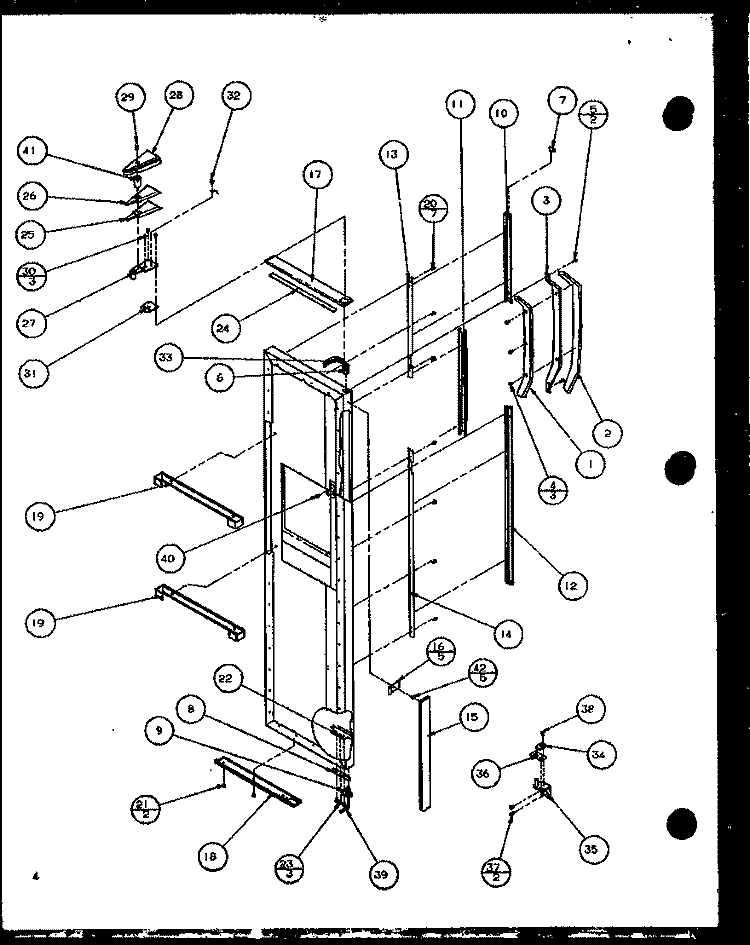 FZ DOOR Diagram and Parts List for 36598 P1115604W Litton Refrigerator