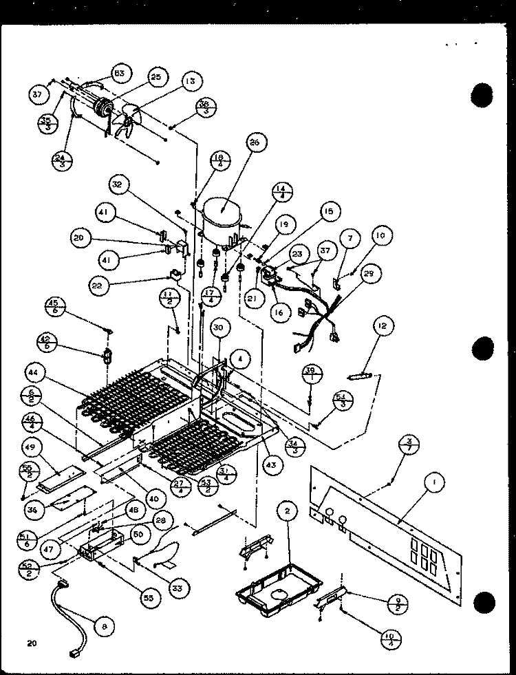 REF SHELVING AND DRAWERS Diagram and Parts List for 36598 P1115604W Litton Refrigerator