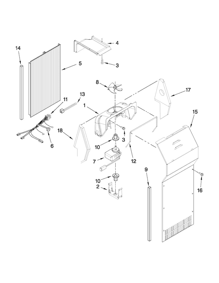 Air Flow Parts Diagram and Parts List for MSF22C2EXB00  Maytag Refrigerator