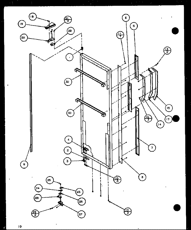 REF DOOR Diagram and Parts List for 36568 P1115504W Litton Refrigerator