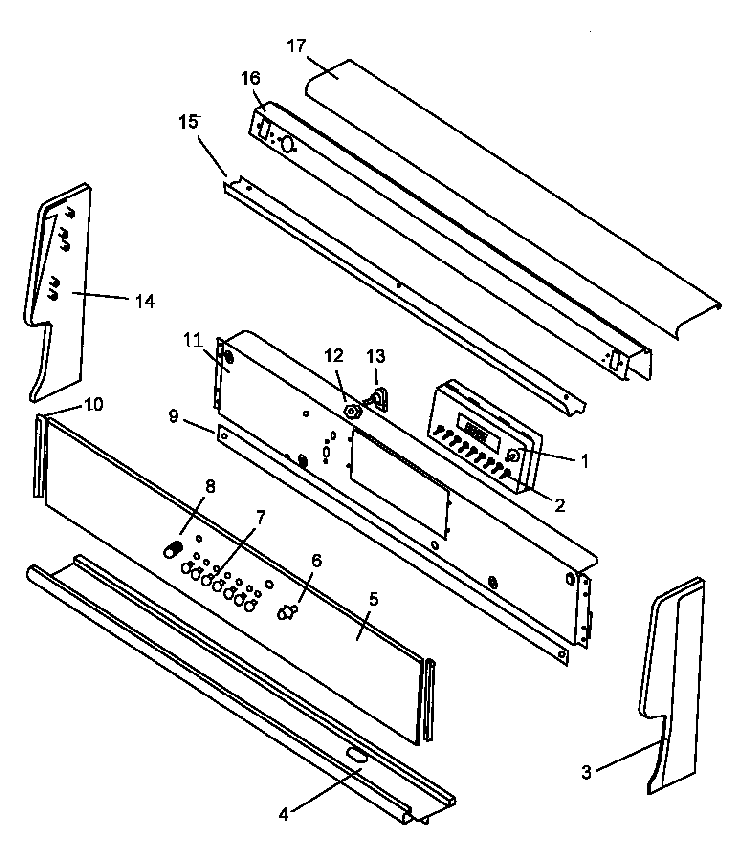 Backguard Assembly Diagram and Parts List for AGS761W1-P1141274NW  Amana Range
