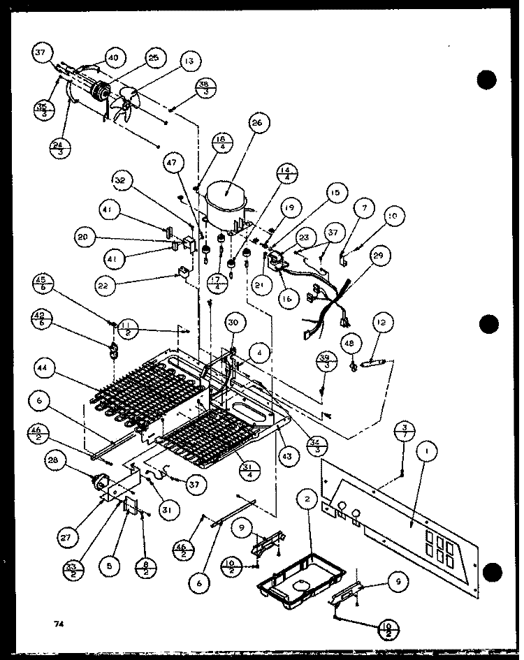 MACHINE COMPARTMENT Diagram and Parts List for 36261 P1115702W Kenmore Refrigerator