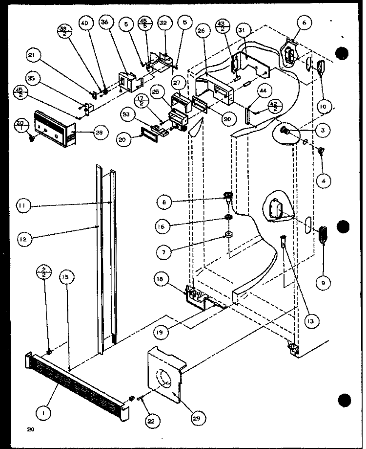 REF Diagram and Parts List for SCD19J P1116701W Amana Refrigerator