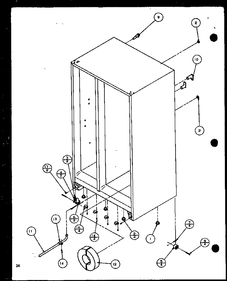 WATER TANK Diagram and Parts List for SCD19J P1116701W Amana Refrigerator