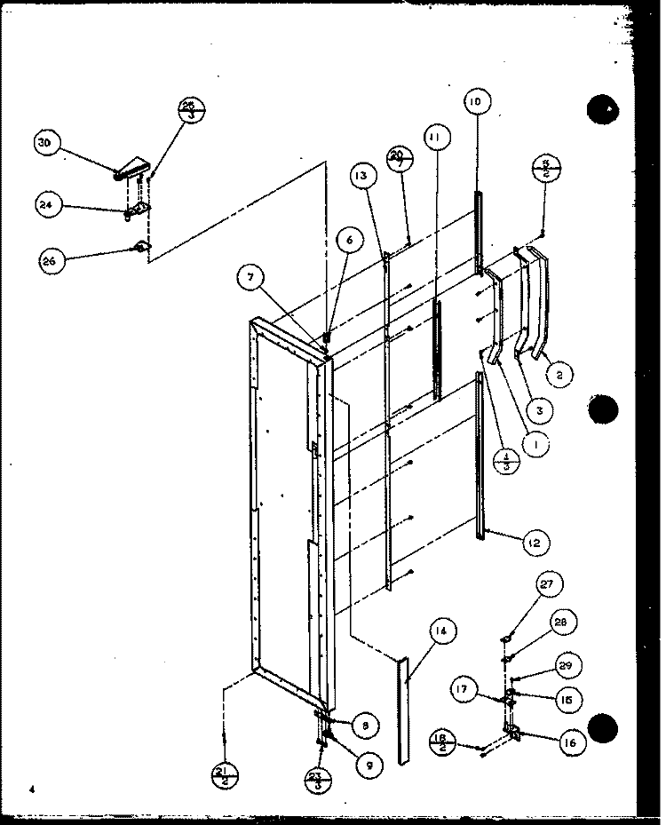 FZ DOOR Diagram and Parts List for SZ22MBW P1120610W W Amana Refrigerator