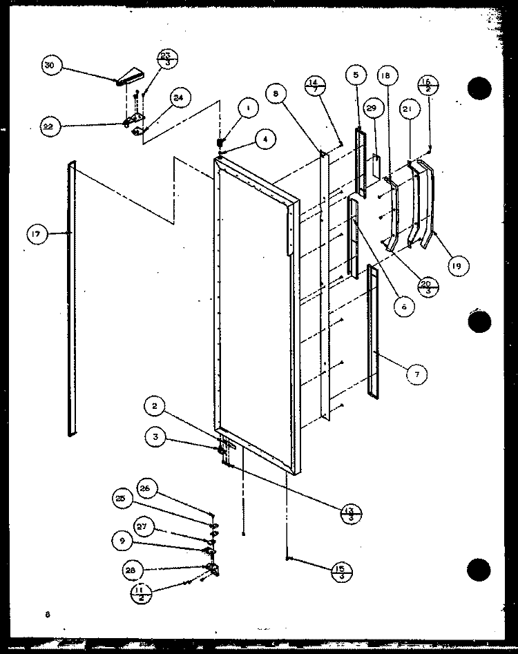 REF DOOR Diagram and Parts List for SZ22MBW P1120610W W Amana Refrigerator