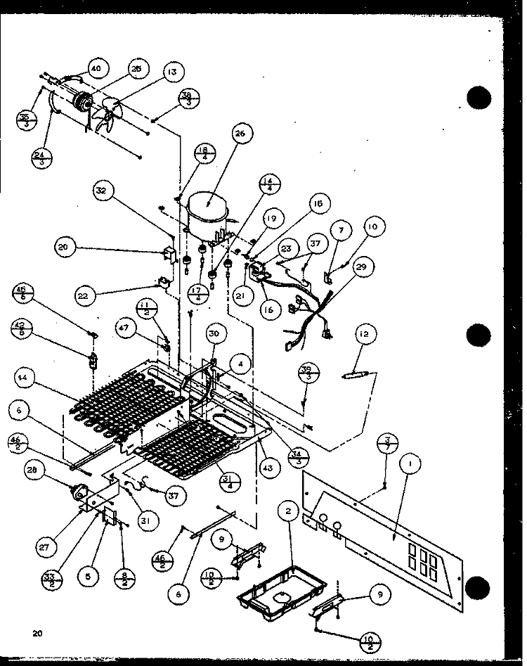 MACHINE COMPARTMENT - PAN COMP Diagram and Parts List for SZ22MBW P1120609W W Amana Refrigerator