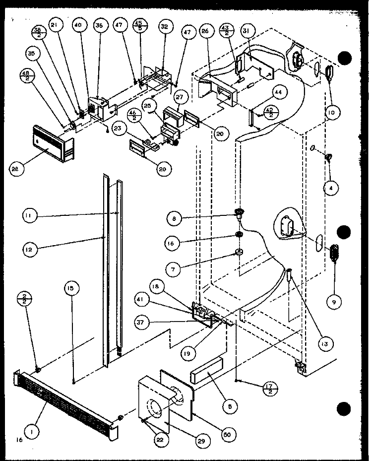 REF / FZ CONTROLS AND CABINET PART Diagram and Parts List for SZDE27KBL P1110602W L Amana Refrigerator