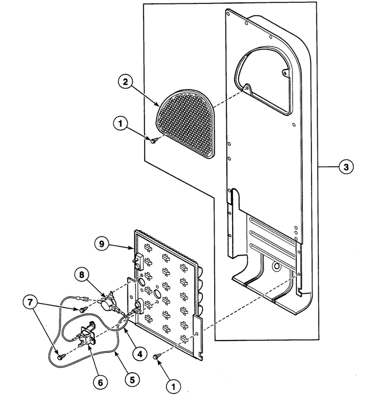 Heater Asy Diagram and Parts List for SDE407QF  Speed Queen Dryer