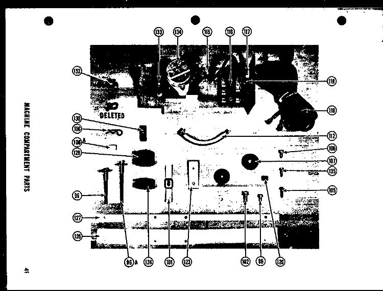 MACHINE COMPARTMENT PARTS Diagram and Parts List for SRI22D  Amana Refrigerator
