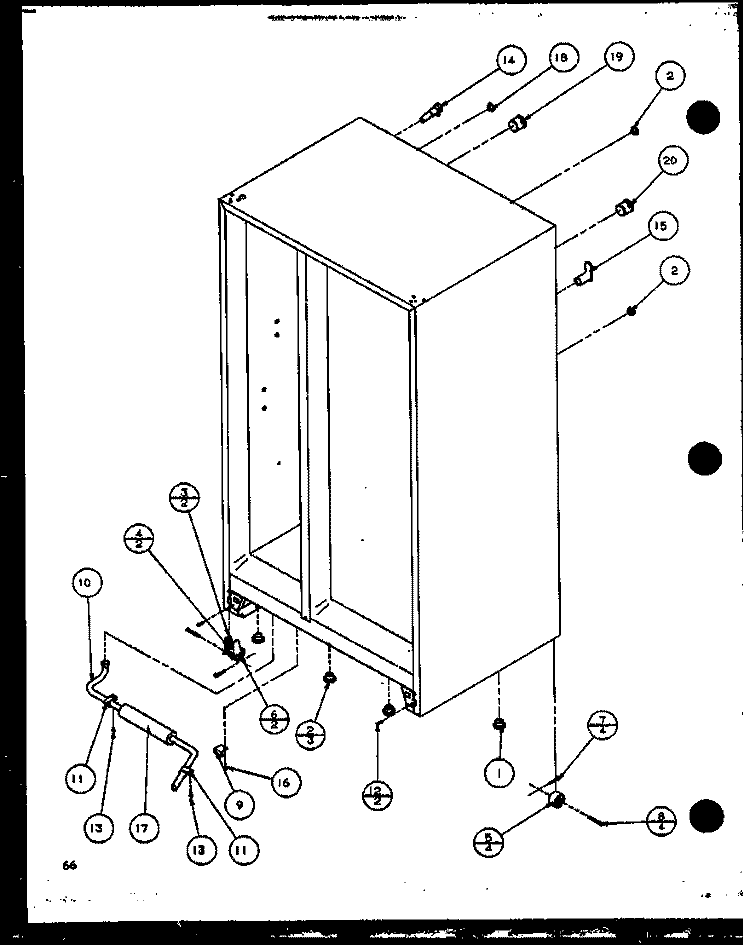 DRAIN Diagram and Parts List for SC25J P1116201W Amana Refrigerator