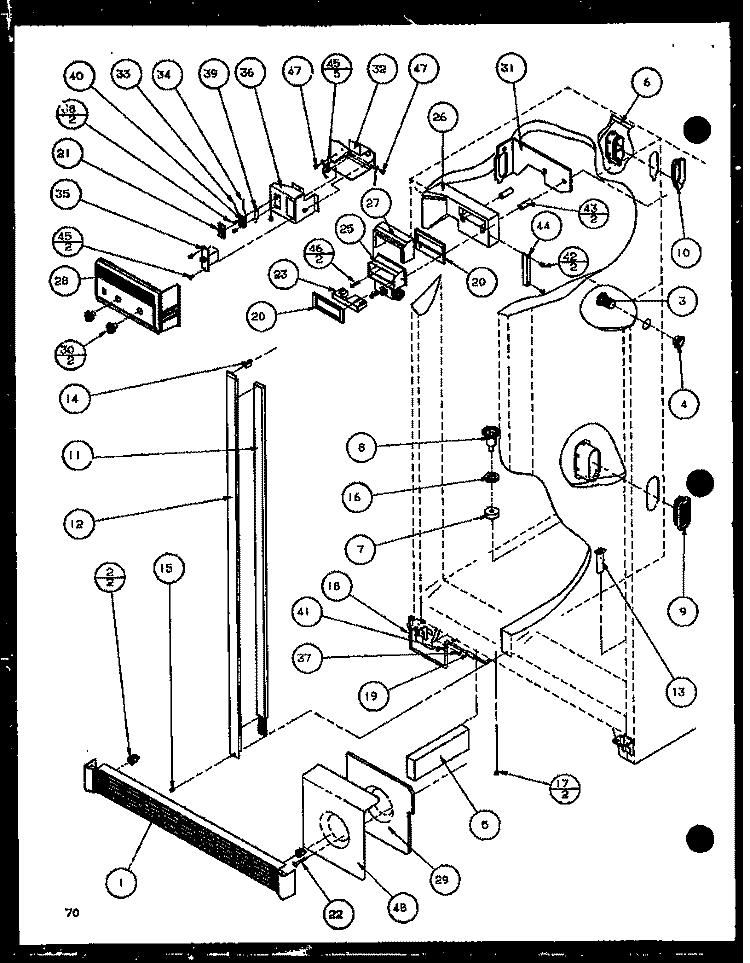 REF / FZ CONTROLS AND CABINET PART Diagram and Parts List for 36261 P1108602W Kenmore Refrigerator