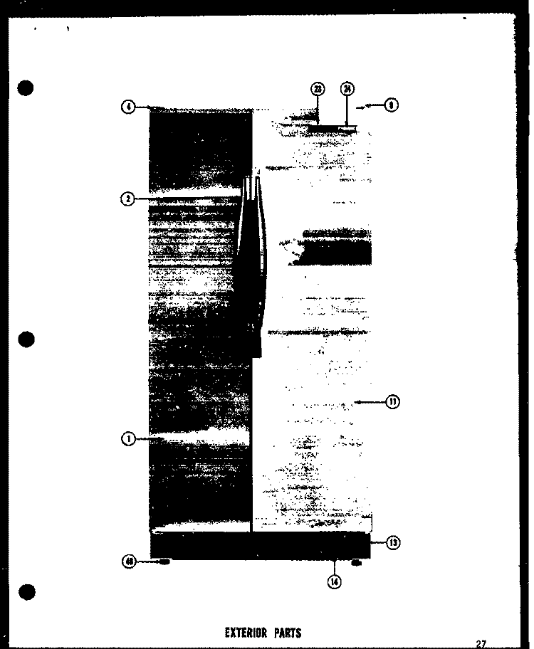 Page 1 Diagram and Parts List for SRI22E  Amana Refrigerator