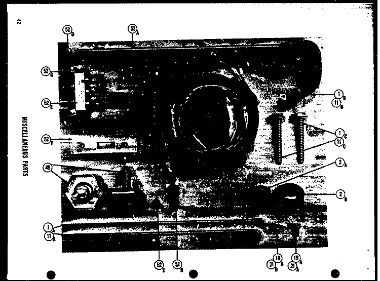MISCELLANEOUS PARTS Diagram and Parts List for SRI22E  Amana Refrigerator
