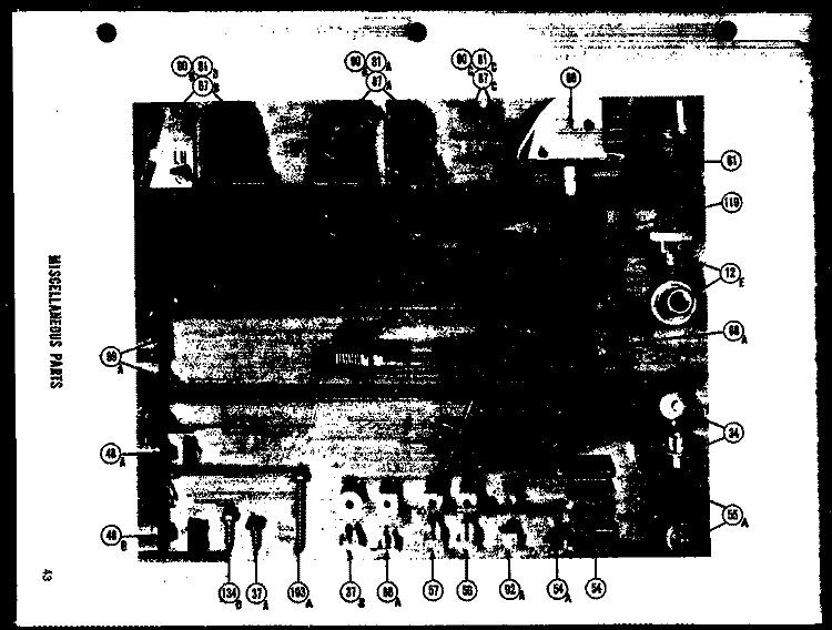MISCELLANEOUS PARTS Diagram and Parts List for SRI22E  Amana Refrigerator