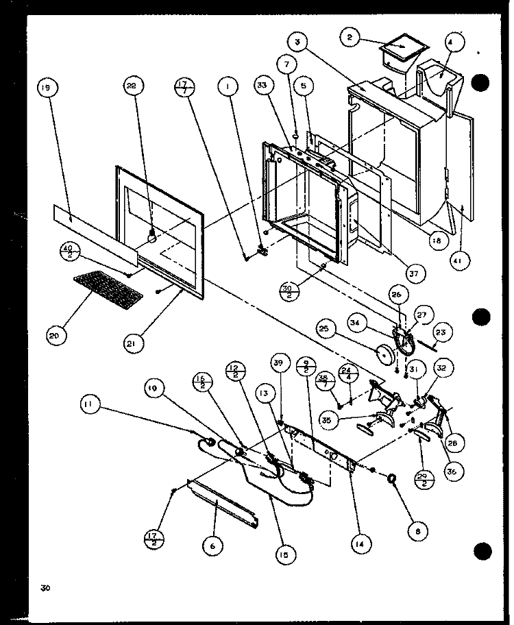 ICE AND WATER CAVITY Diagram and Parts List for SLD25J P1116501W Amana Refrigerator