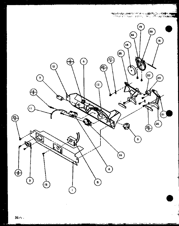 ICE AND WATER CAVITY Diagram and Parts List for SZD20ML P1120202W L Amana Refrigerator