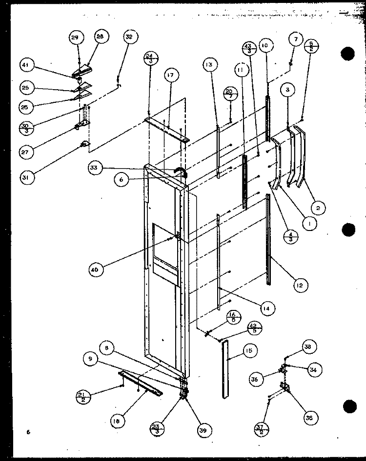 FZ DOOR Diagram and Parts List for 36518 P1121604W L Litton Refrigerator