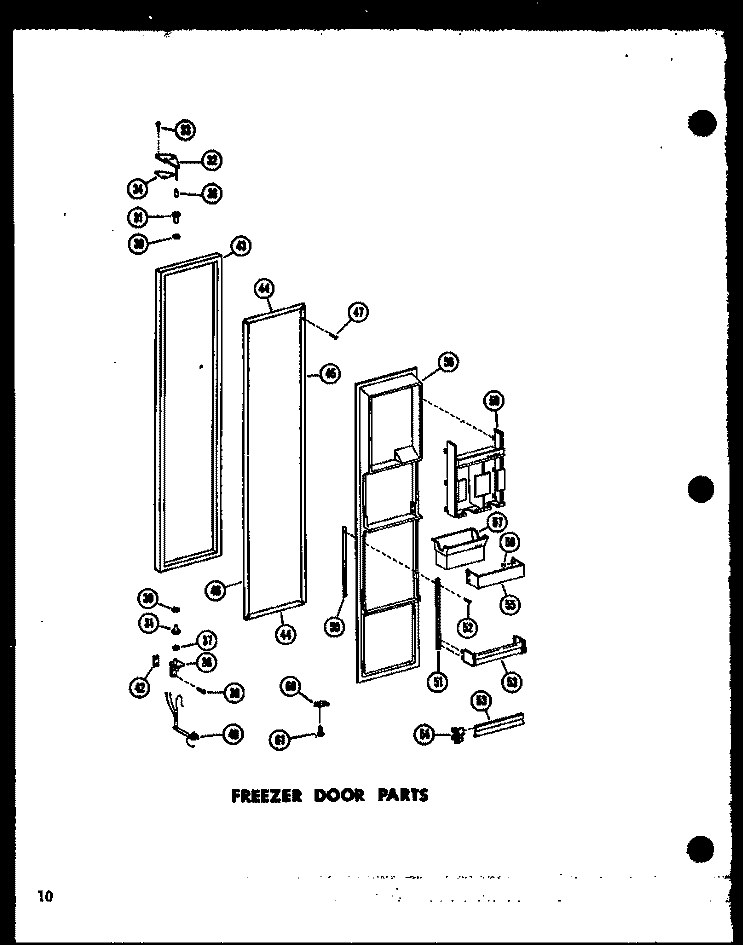 FZ DOOR PARTS Diagram and Parts List for SD19W P6034036W Amana Refrigerator