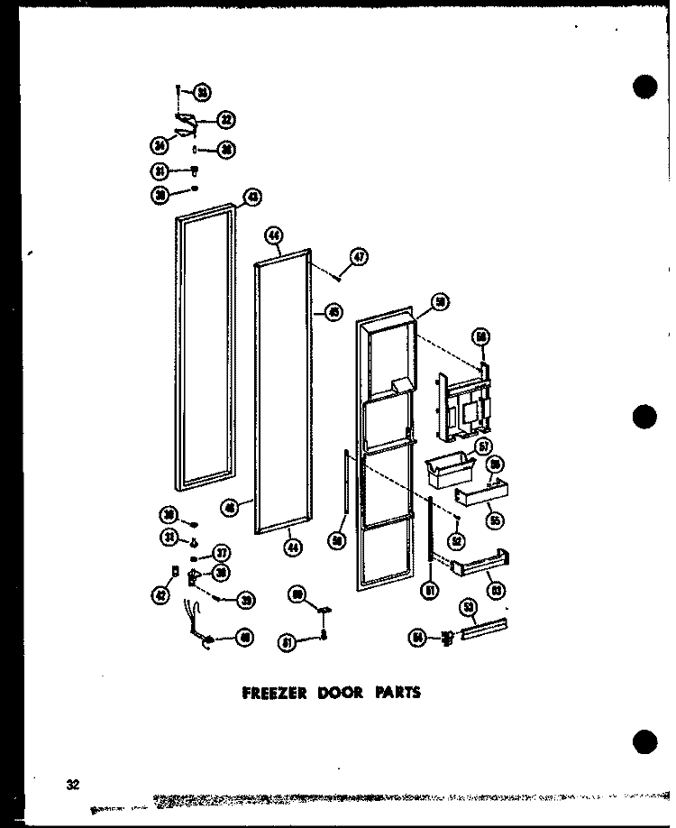 FZ DOOR PARTS Diagram and Parts List for SD19W P6034049W Amana Refrigerator