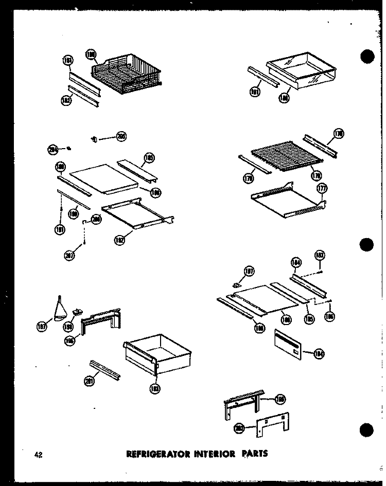 REF INTERIOR PARTS Diagram and Parts List for SD19W P6034049W Amana Refrigerator