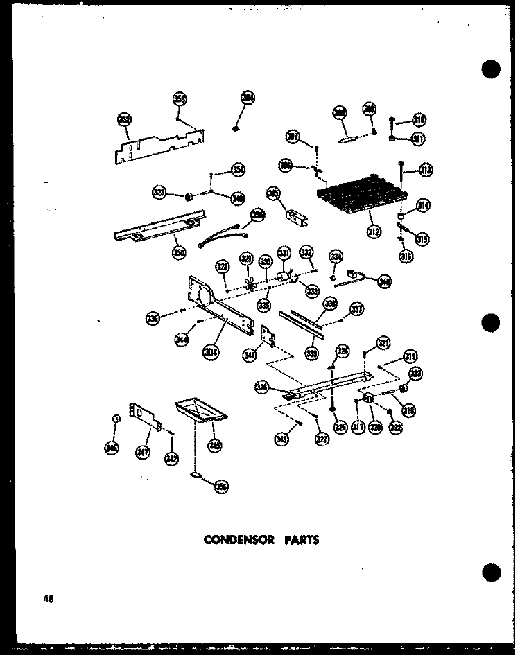 CONDENSOR PARTS Diagram and Parts List for SD19W P6034049W Amana Refrigerator