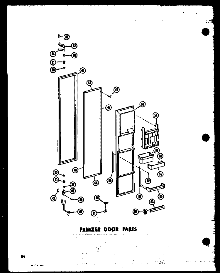 FZ DOOR PARTS Diagram and Parts List for SD19W P6034070W Amana Refrigerator