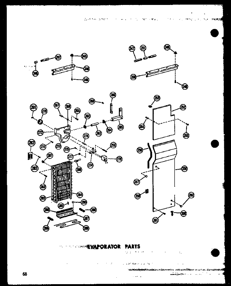 EVAP PARTS Diagram and Parts List for SD19W P6034070W Amana Refrigerator