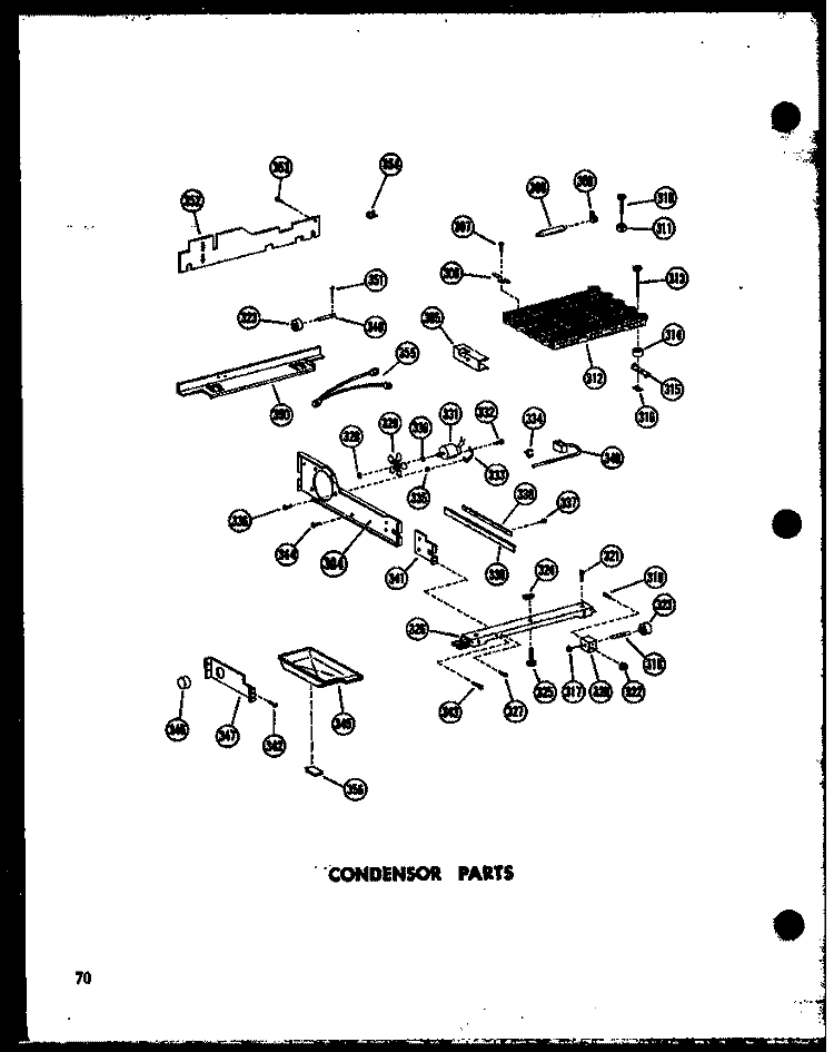 CONDENSOR PARTS Diagram and Parts List for SD19W P6034070W Amana Refrigerator