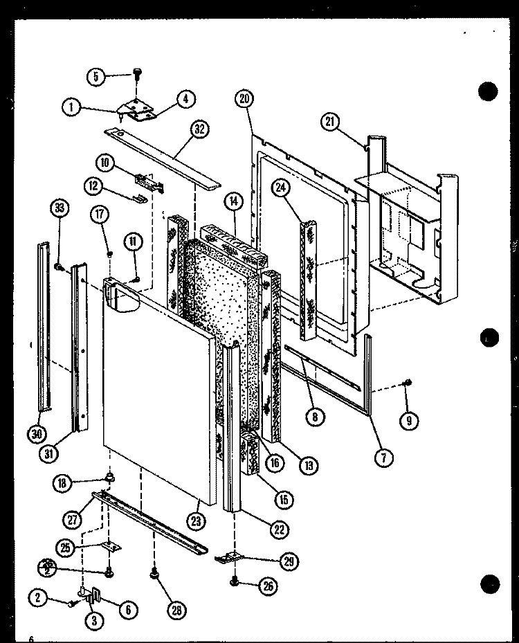 Page 1 Diagram and Parts List for SLDI25G1 P7642106W Amana Refrigerator