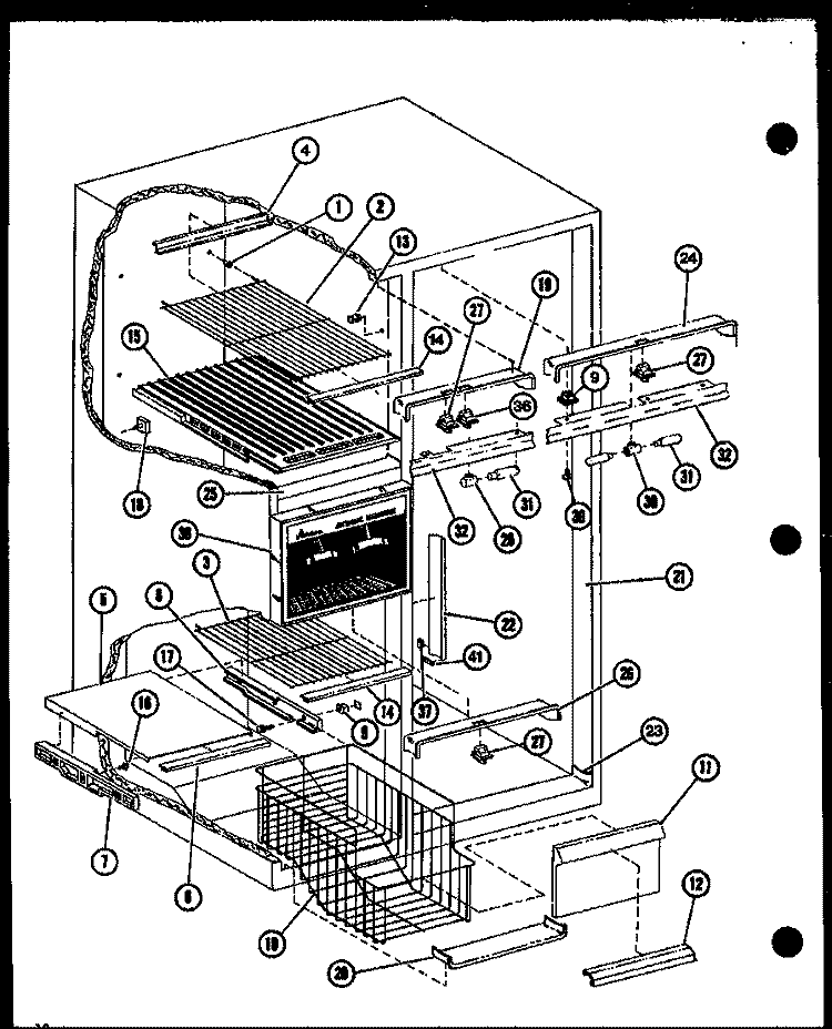 Page 4 Diagram and Parts List for SLDI25G1 P7642106W Amana Refrigerator