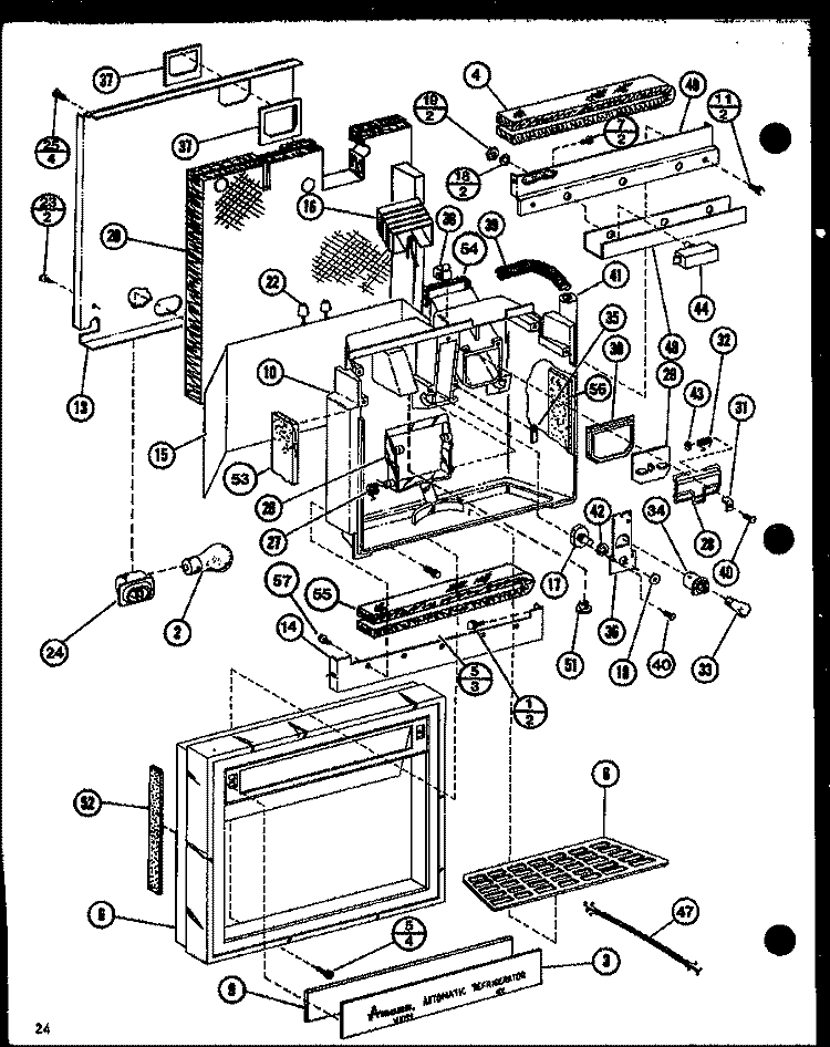 Page 10 Diagram and Parts List for SLDI25G1 P7642106W Amana Refrigerator