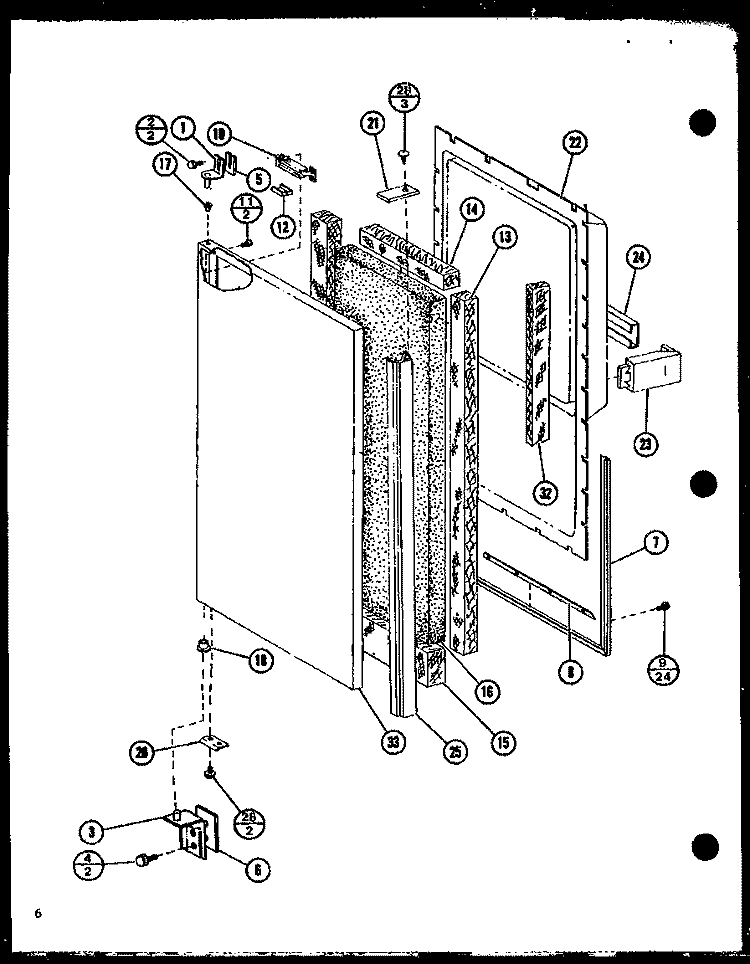 Page 2 Diagram and Parts List for 2599IW P7731404W Amana Refrigerator