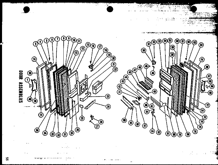 Page 6 Diagram and Parts List for SD19G  Amana Refrigerator