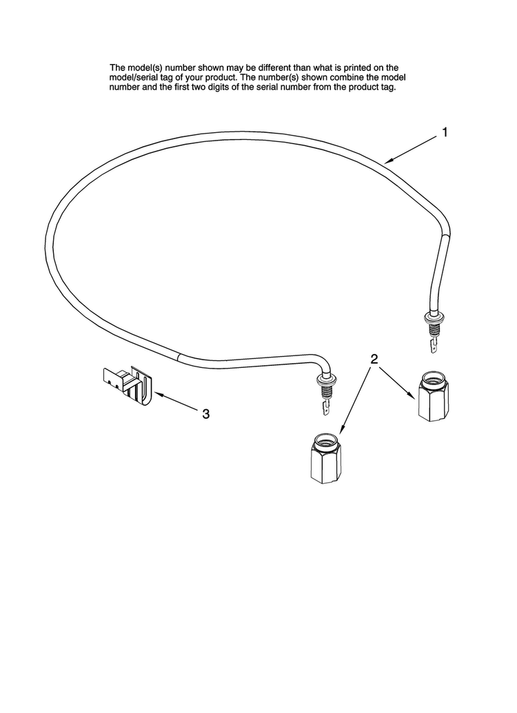 Heater Parts Diagram and Parts List for JDB1080AWB36  Jenn-Air Dishwasher