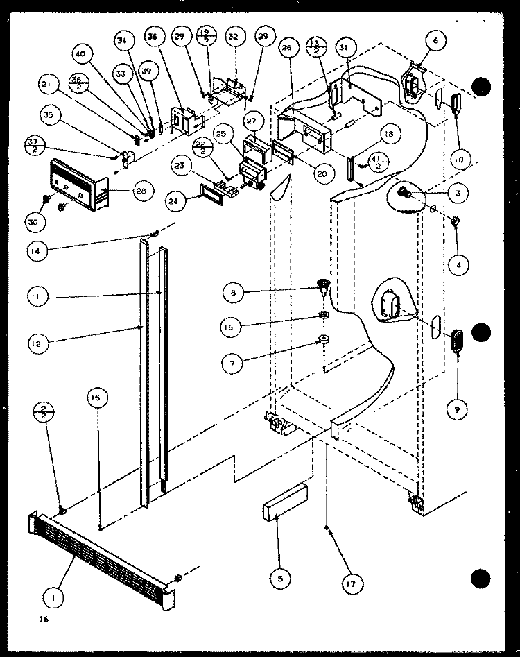 REF Diagram and Parts List for SX25H P7836005W Amana Refrigerator