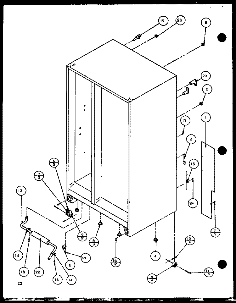 REF DOOR Diagram and Parts List for SC19H P7804504W Amana Refrigerator