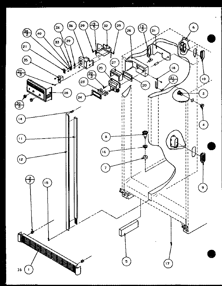 REFRIGERATION Diagram and Parts List for SL25H P7836008W Amana Refrigerator