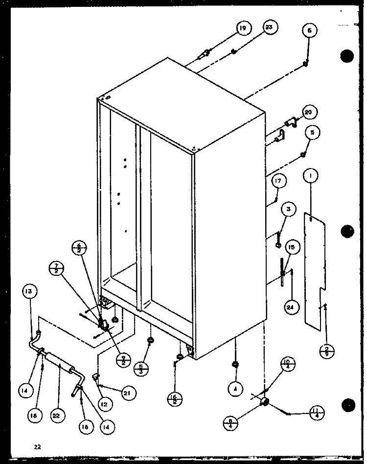 DRAIN Diagram and Parts List for SWP25H P7836037W Amana Refrigerator