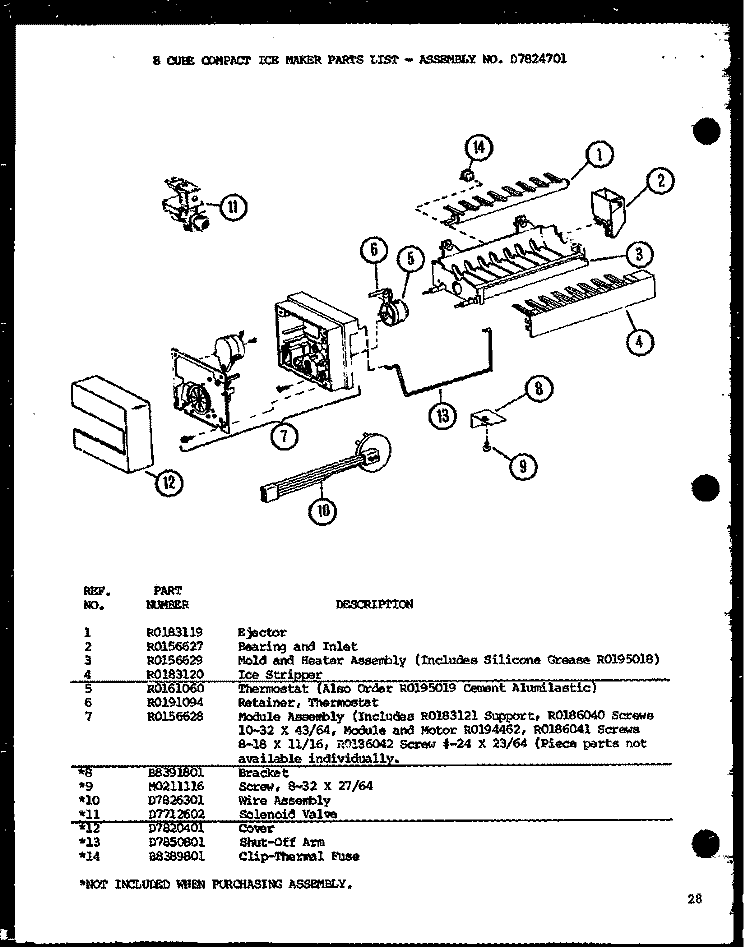 Page 13 Diagram and Parts List for SCTI20H P7836030W Amana Refrigerator