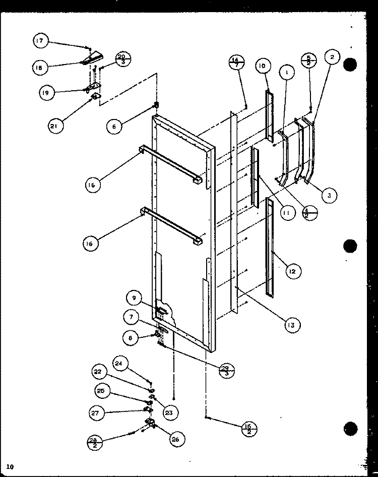 REF DOOR Diagram and Parts List for SCD19H P7804503W Amana Refrigerator