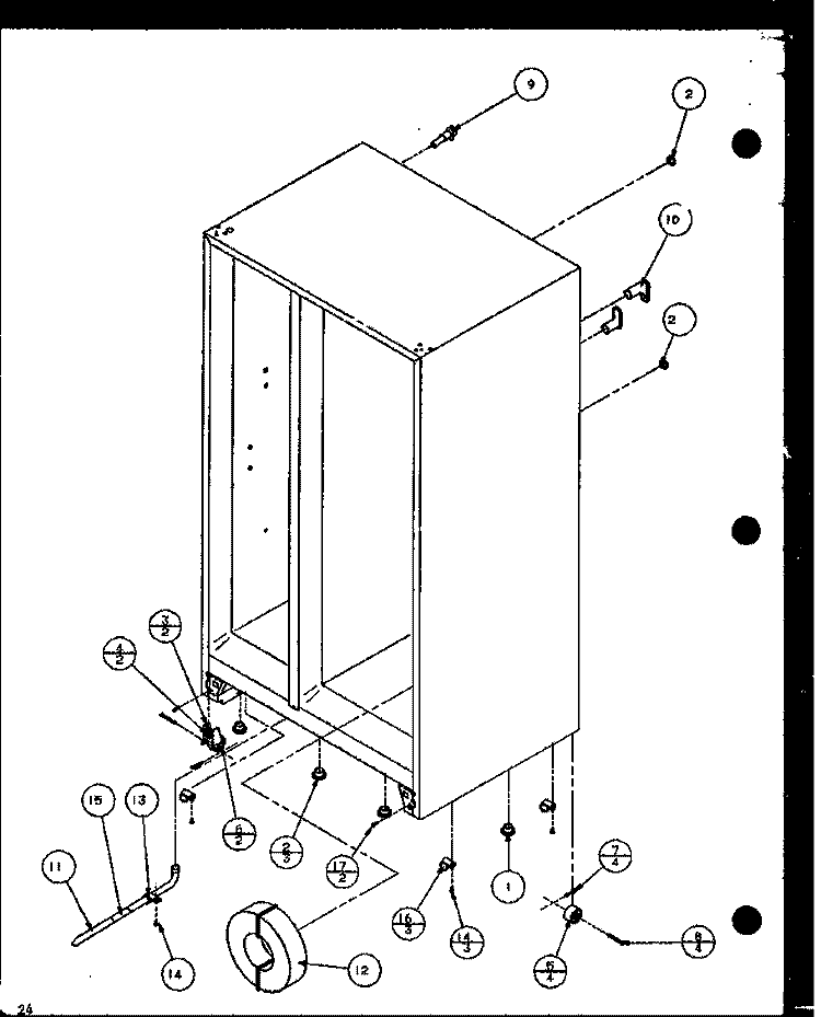 WATER TANK Diagram and Parts List for SCD19H P7804503W Amana Refrigerator