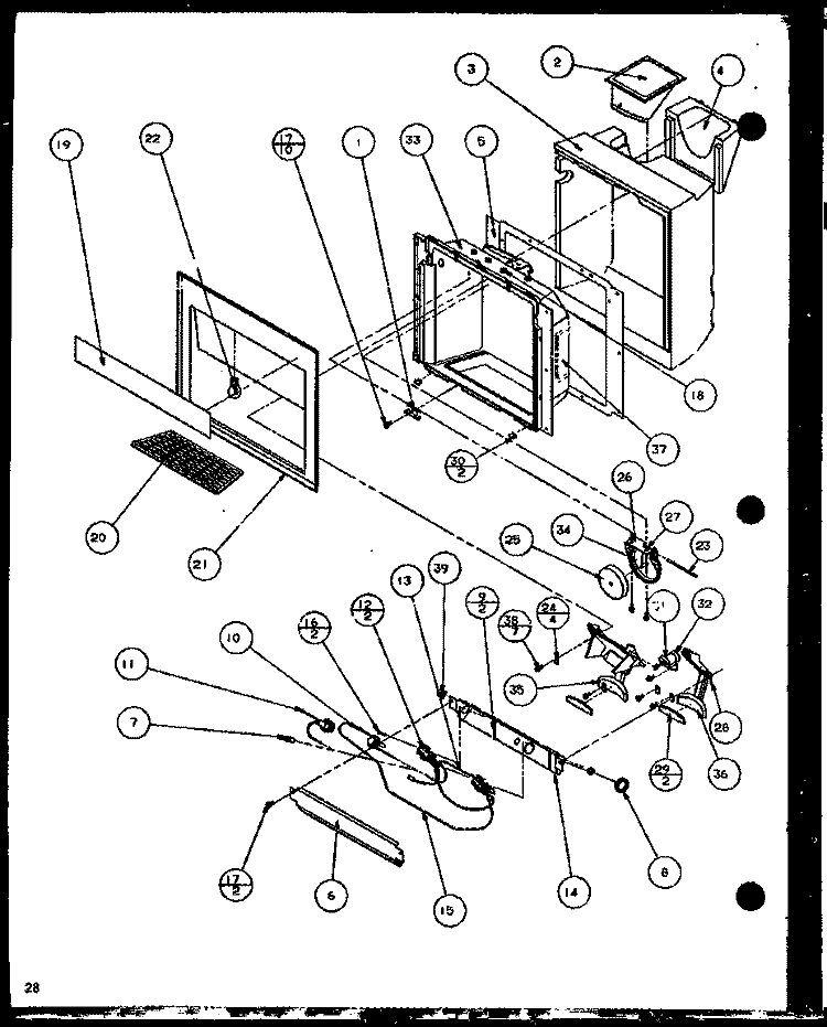 ICE AND WATER CAVITY Diagram and Parts List for SCD19H P7804503W Amana Refrigerator