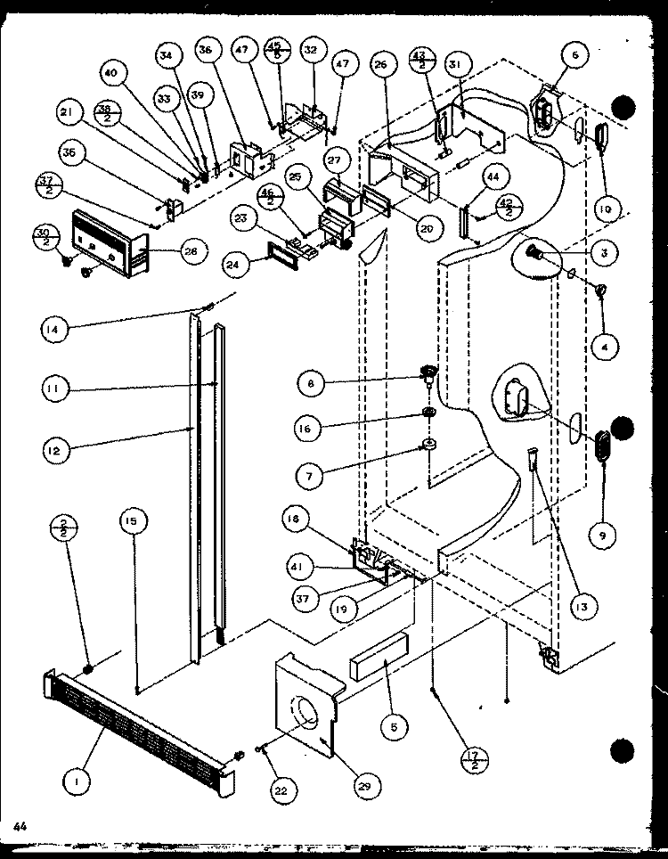REF Diagram and Parts List for SCDT22H P7836011W Amana Refrigerator