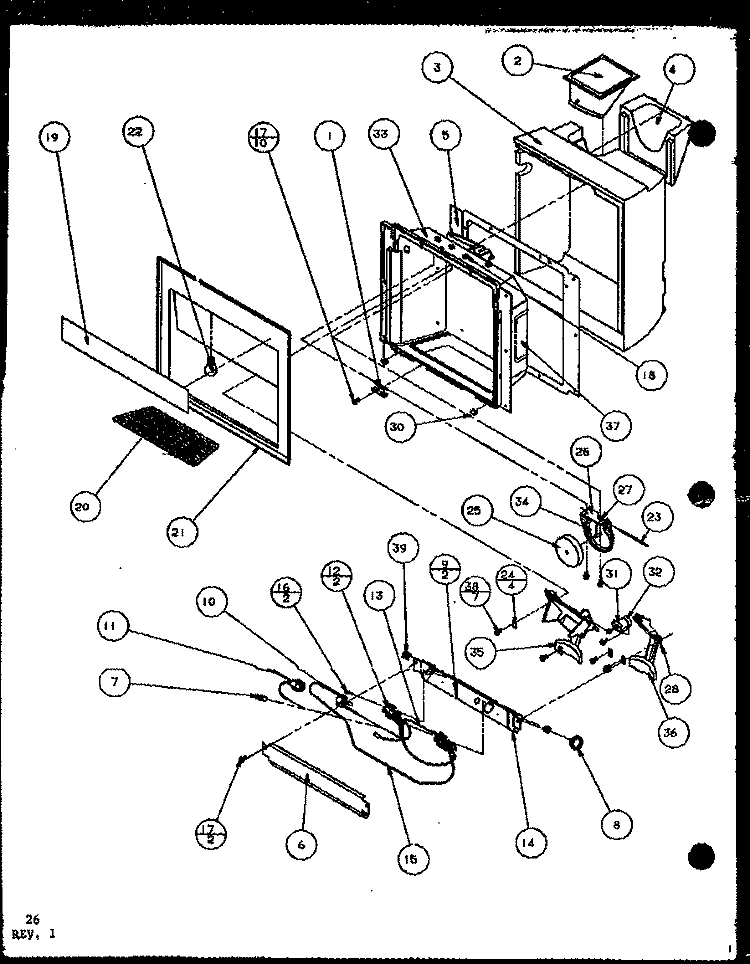 ICE AND WATER CAVITY Diagram and Parts List for SXDT22H P7836012W Amana Refrigerator