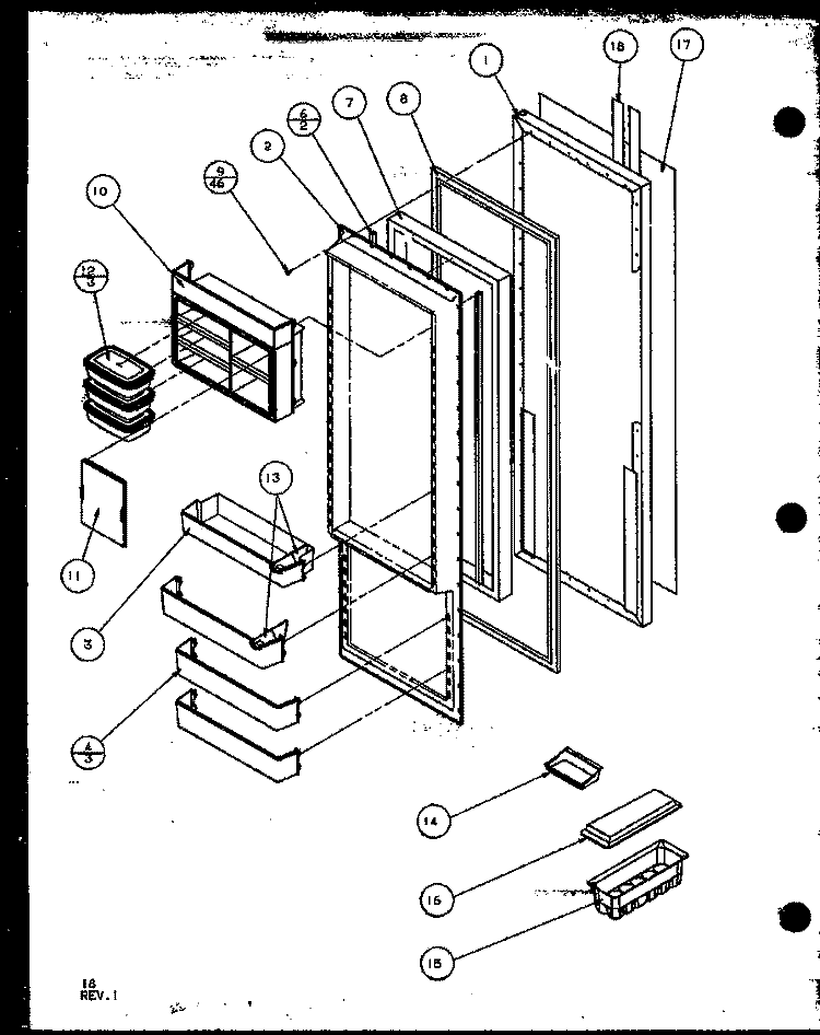 MACHINE COMPARTMENT - PAN COMP Diagram and Parts List for 36051 P1122003W W Litton Refrigerator