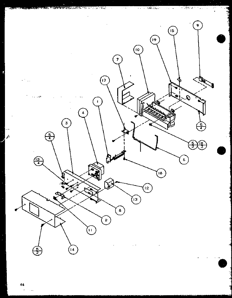 ICE MAKER Diagram and Parts List for 36051 P1122003W W Litton Refrigerator